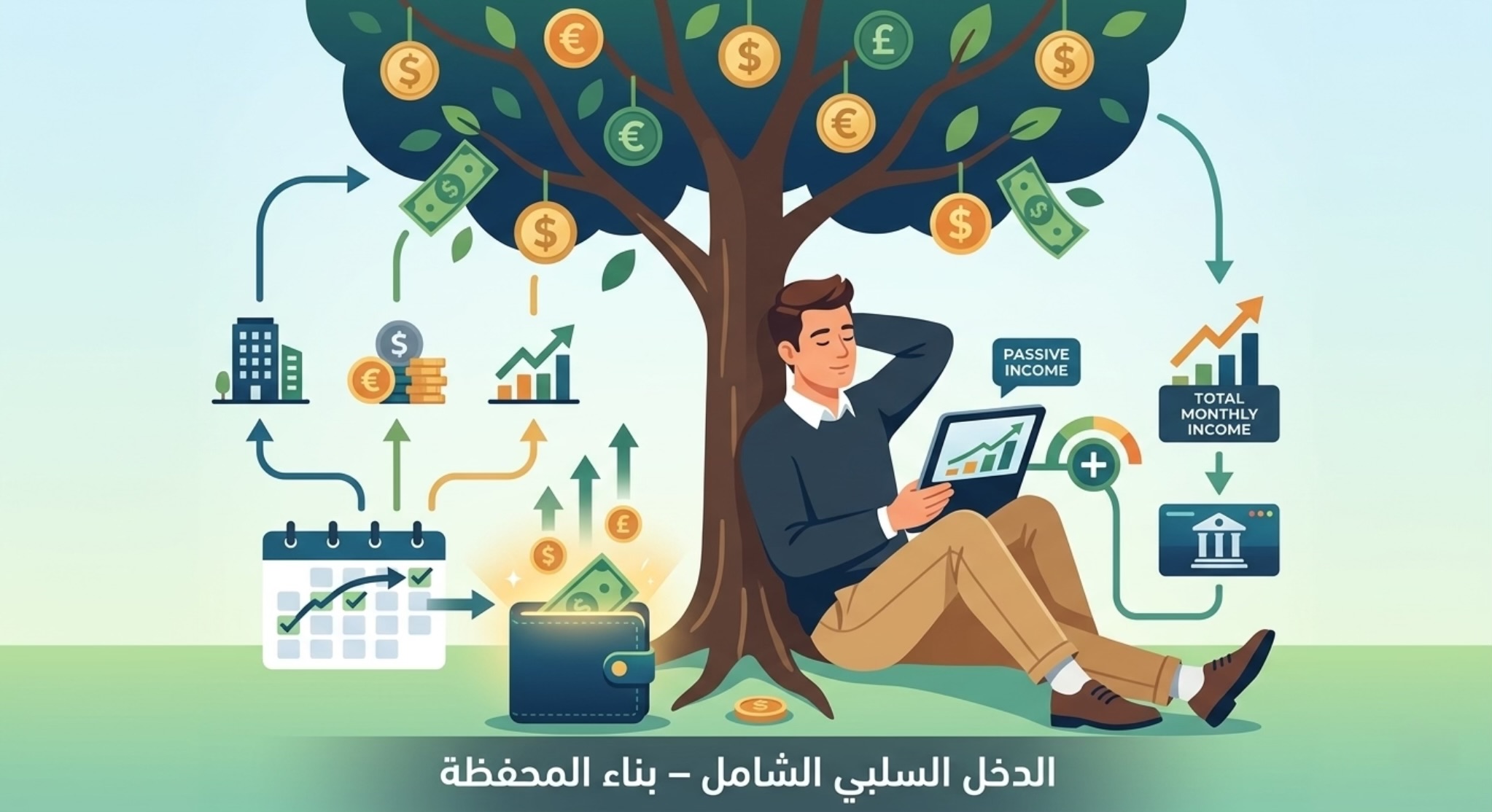 Read more about the article دليل المبتدئين: كيف تبني محفظة استثمارية تدرّ عليك دخلاً سلبياً كل شهر