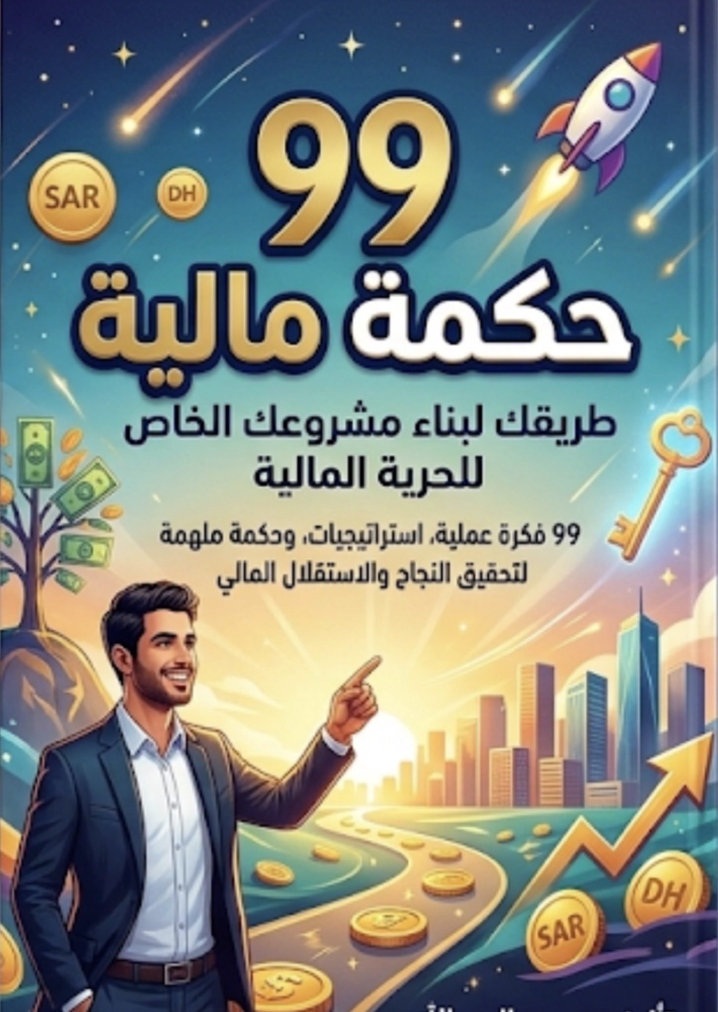غلاف كتاب 99 حكمة مالية - طريقك لبناء مشروعك الخاص والحرية المالية.