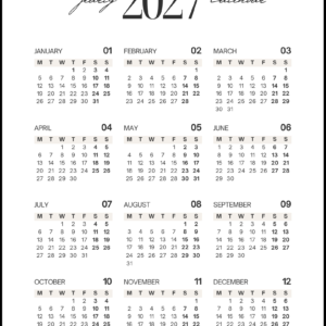 2027 Yearly Planner